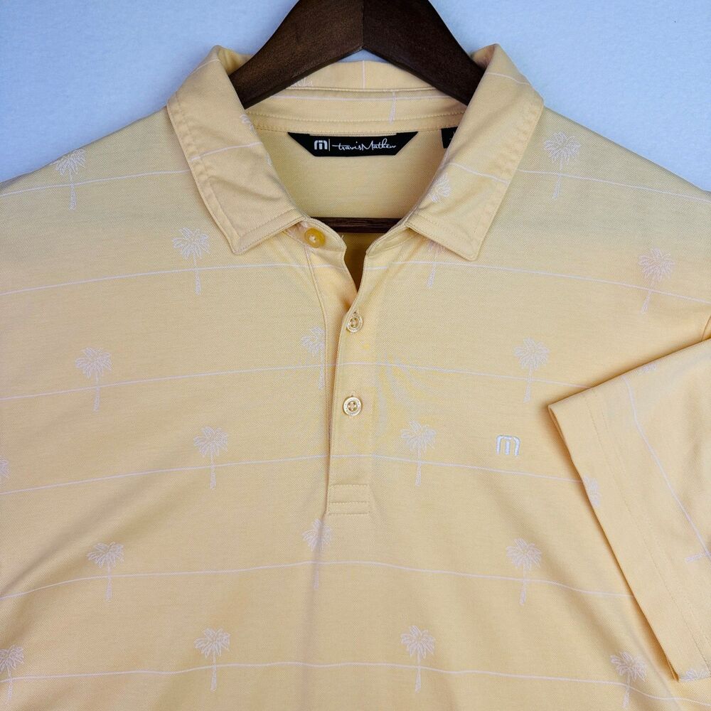 TravisMathew Palm Tree Polo Shirt L